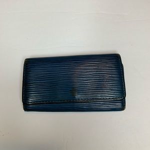 ⛔️S O L D⛔️❤️Louis Vuitton Epi Blue Leather Key Holder